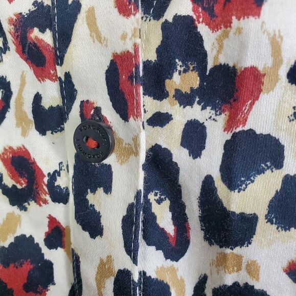 Foxcroft Button Down Shirt Womens 22W Shaped Fit Wrinkle Free Leopard Colorful - Picture 4 of 11